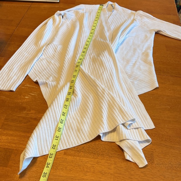 Athleta Womens Sz XS White Solstice Wrap Open Cardigan Merino Wool Blend Sweater - Picture 13 of 14